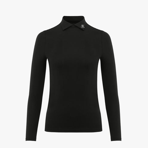 COLLAR LAYERED T-SHIRT(BLACK)