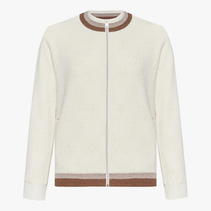 MEN'S WINDPROOF JAQUARD CARDIGAN(WHITE)