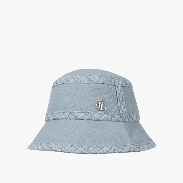 COLORED TWEED BUCKET HAT(CERAMICS BLUE)