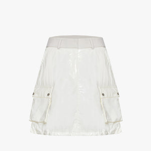 BONDED POCKET SKIRT(IVORY)