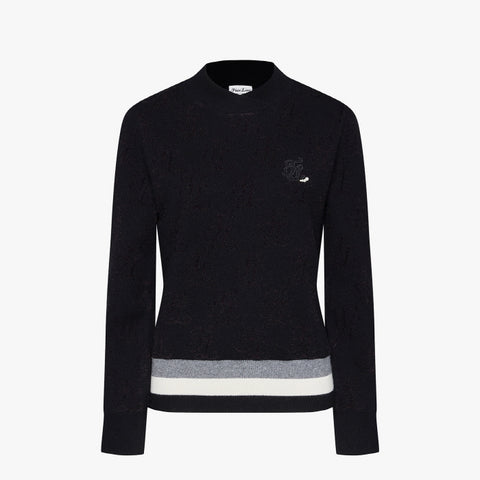 WINDPROOF JAQUARD KNIT(BLACK)