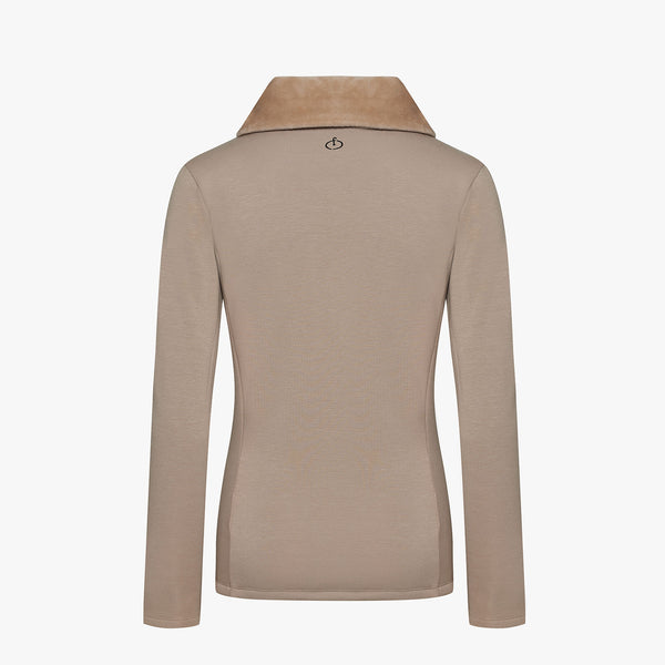 OBLIQUE FLEECE T-SHIRT(BEIGE)